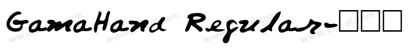 GamaHand Regular字体转换